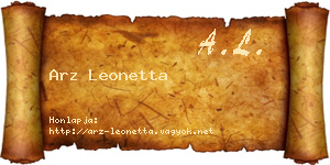 Arz Leonetta névjegykártya